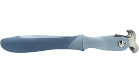 Dog Dematting Rake Comb Blue dematting rake comb for dogs and cats, with stainless steel blades and an ergonomic handle for healthy and shiny coat.