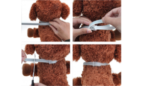 Natural Flea and Tick Collar For Dog Step-by-step application of a natural flea and tick collar for dog, easy adjustment and trimming for a secure fit.