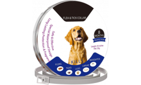 Natural Flea and Tick Collar For Dog Natural flea and tick collar for dogs, 8 months of protection against fleas and ticks, waterproof and long-lasting design.