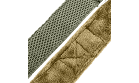 Green soft padded reflective dog harness with no-pull design, enhanced visibility with adjustable straps, long lasting.