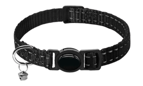 Reflective Breakaway Cat Collar Reflective black breakaway cat collar, adjustable and lightweight for comfort, secure breakaway buckle and a bell.