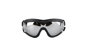 UV-protection dog sunglasses with adjustable straps, waterproof, head 36-56 cm, mandible 20-25 cm, for outdoor use.