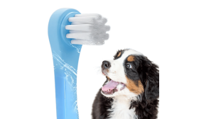 Gentle Clean Dental Toothbrush for Dogs and Cats with Soft Nylon Bristles