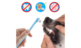 Gentle Clean Dental Toothbrush for Dogs and Cats with Soft Nylon Bristles