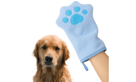 Microfibre Pet Glove Towel – Soft Coral Fleece Drying Mitt for Dogs & Cats Microfibre Pet Glove Towel – Soft Coral Fleece Drying Mitt for Dogs & Cats
