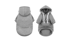 Drawstring Dog Hoodie Jumper with Zip Pocket