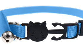 Stylish Bow Breakaway Cat collar Light blue cat collar with a stylish bow and breakaway clasp, safety feature, with a bell for charm & safety.