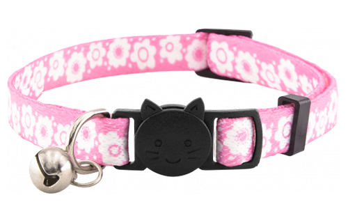 Fun Pattern Breakaway Cat collar Breakaway cat collar with colourful floral designs and bell, adjustable and lightweight, stylish and secure.