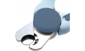Blue dog nail clippers with a safety guard, sharp stainless teel blades for precise trimming, suitable for dogs and cats.